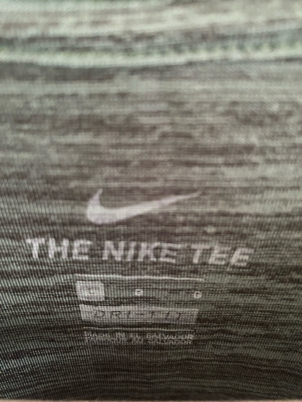 Nike Baylor Heathered Green Short Sleeve Tee with Yellow Logo Dri-Fit Men Large - Picture 4 of 4